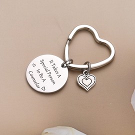 JIUSHUN Counselor Appreciation Keychain Lmsw Gift School Counselor Jewelry Social Worker Gift Advisor Jewelry Therapist Counselor Gift Instructor Keychain Coach Gift