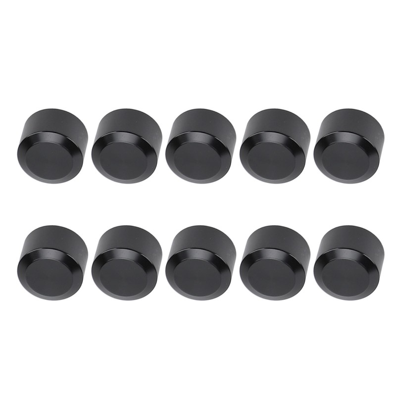 10PCS Motorcycle Head Bolt Cover Black Flat CNC Aluminum Engine