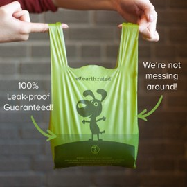 Earth Rated Dog Poop Bags, 120 Extra Thick and Strong Dog Bags for Poop with Easy-tie Handles, Guaranteed Leak-proof, Lavender-scented, Not on Rolls, Each Dog Poop Bag Measures 7 x 13.5 Inches