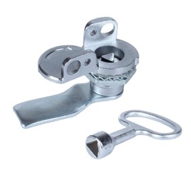 JIQI Turn Tongue Lock with Waterproof Cover with a Key, a Triangle-Shaped Lock core for Outdoor Distribution Box Door