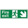 V Safety Fire Exit - Fire Exit Arrow Down Right