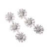 Jerollin Silver Flower Geometric Statement Earring for Women,Unique Design Drop