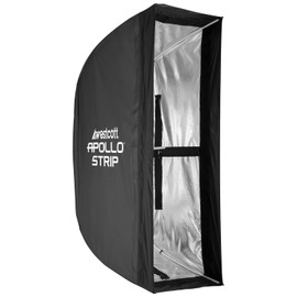 Westcott Apollo Strip (12” x 36”) Quick Open Softbox with Free Egg Crate Grid - Speedlight, Monolight, Flash, or Continuous Light Modifier