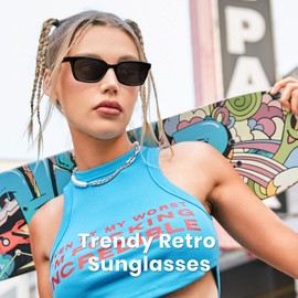 Cyxus Y2K Style Sunglasses for Men Women Polarized Trendy Sunglasse UV400 Protection