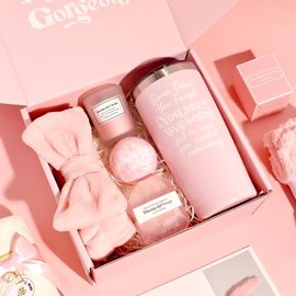 Regalos de Cumpleaños para Mujer, Canasta de Spa Relajante para Mujeres, Paquete de Cuidado Personal para Mujeres, Regalos de Día de la Mujer, Caja de