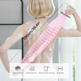 Pack of 4 Exfoliating Washcloths with 2 Hooks