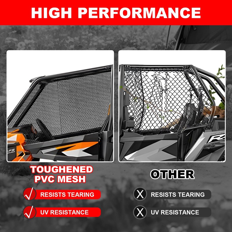 StarknightMT RZR XP4 1000 Window Mesh, Shield Ventilated Protective Door