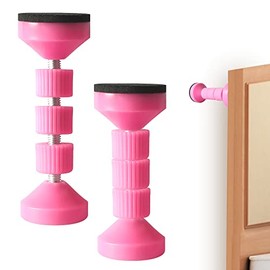 Neatbuddy 2PCS Pink Adjustable Bed Frame Anti-Shake Tool, Headboard Stoppers with Free Furniture Pads and Screws, No More Creaking, Protect The Wall from Banging, Easy to Install (1.77-4.33in)