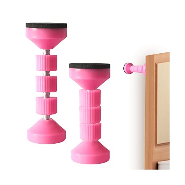 Neatbuddy 2PCS Pink Adjustable Bed Frame Anti-Shake Tool, Headboard Stoppers