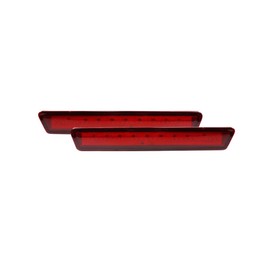 KACEPAR Rear Side Bumper Marker Lamp, Red Rear Bumper Side Marker Lights (Left + Right), Compatible with Ford Compatible with Mustang 1999-2004 - Smoke Lens