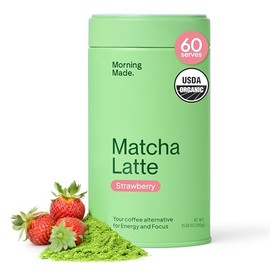 Matcha Made Matcha en polvo de fresa  Lata de 240 g (8,46 oz), 60 porciones  Endulzado con azúcar orgánico  Perfecto para café con leche, batidos y...