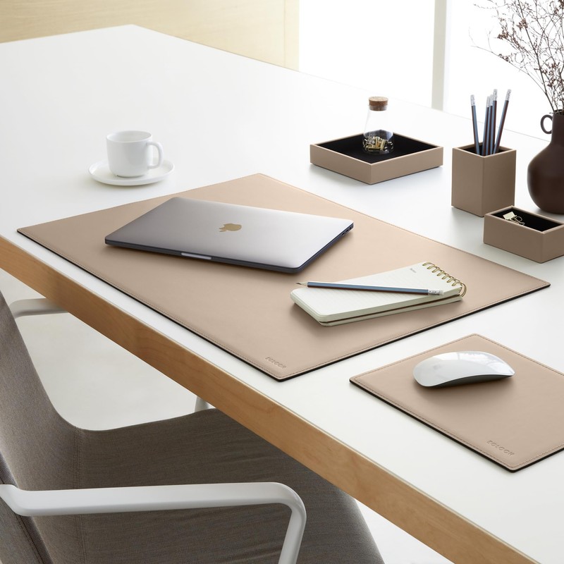 eglooh - Minerva - Empty Leather Dove Grey - Desk