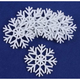 YYCRAFT 30 Felt Snowflake for Christmas Decorations Ornaments 2.75 Inch-White