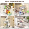 Clear Bathroom Organizers 2 Sets 3 Tier, Pull Out Organizer