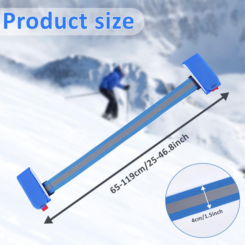 2pcs Ski Carrier Strap, Ski Fastener Sling Strap Sk Pole