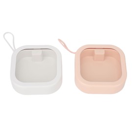2pcs Hair Tie Organizer Box Multifunctional Transparent Top Hair Accessory Box for Small Items Jewelry Cotton Swabs