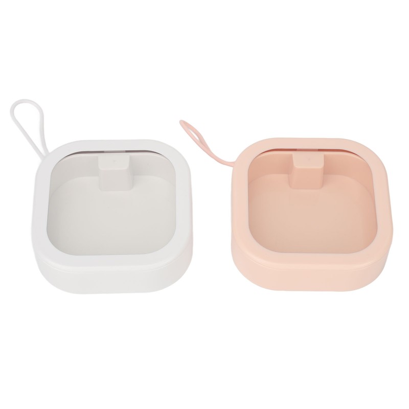 2pcs Hair Tie Organizer Box Multifunctional Transparent Top Hair Accessory