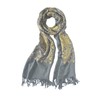 Urban CoCo Women's Embroidered Oversize Tassel Shawl Scarf (#3-Grey)