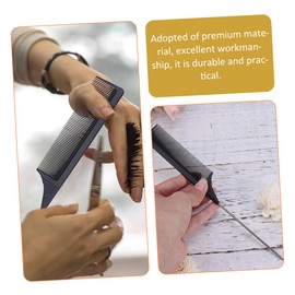 Ipetboom 4pc Carbon Fiber Hair Styling Combs Professional Hair Cutting and Styling Tools Pintail Teasing Combs for Men Anti-static Comfort Grip