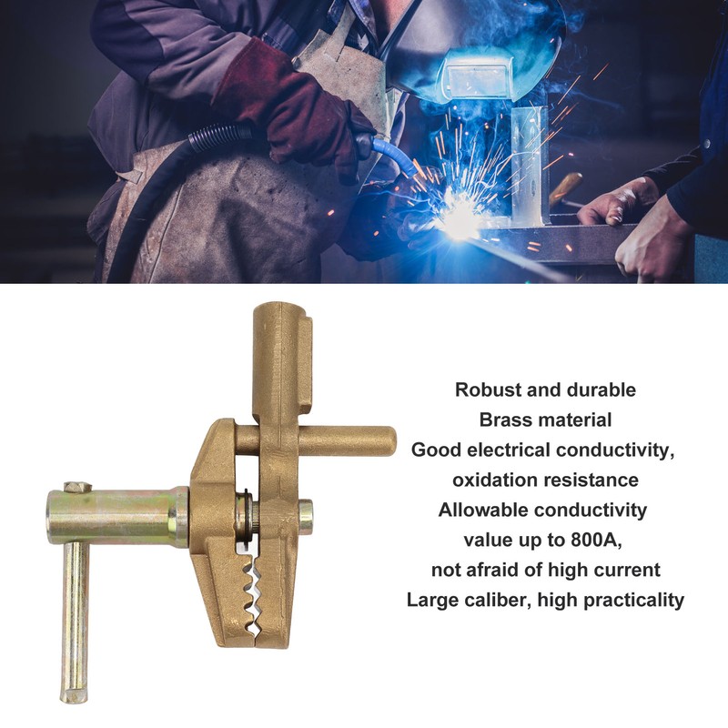 800A Grounding Brass Welding Clamp with Rubber Sleeve Great Electrical