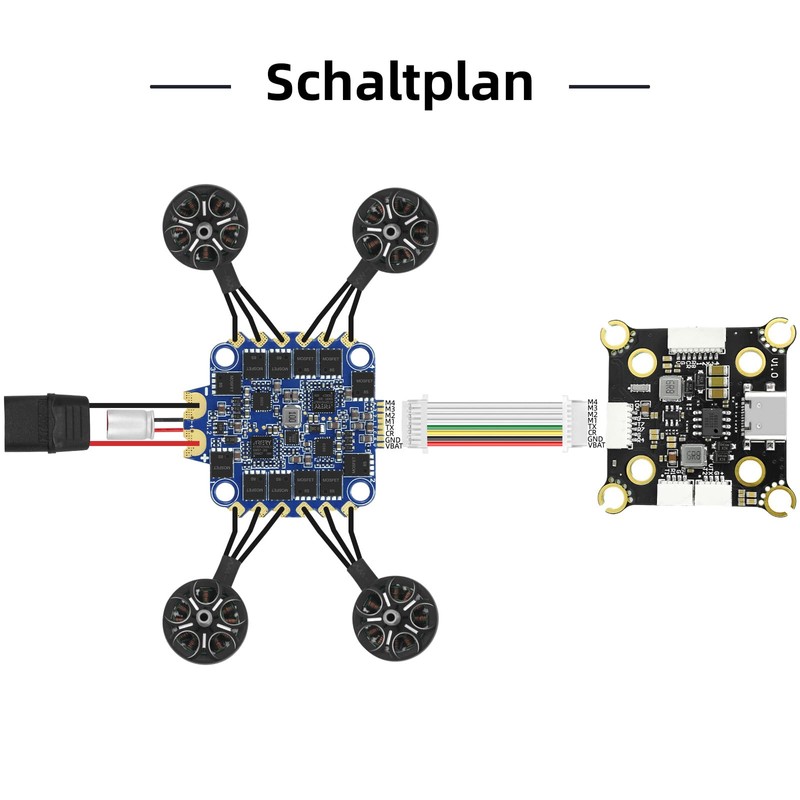 SQRC 4-in-1 ESC 70A Electronic Speed Controller 2-8S for FPV