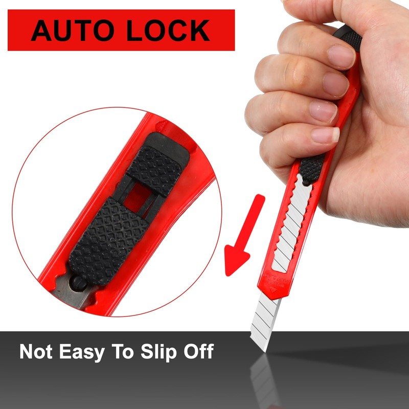 Lanties 300 Pcs Box Cutters Retractable Utility Knife 9mm Wide