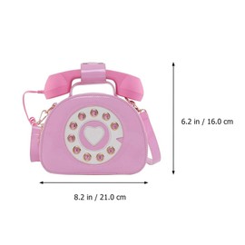 VALICLUD Shoulder Bag Phone Shaped Handbag Retro Top Handle Bag Novelty Purse for Women, pink