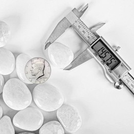 White Pebbles for Indoor Plants 2.5 LB Small River Rocks 1"-1.5" Polished Decorative Stones Smooth Aquarium Gravel for Fish Tank Vases Planters Outdoor Landscaping Garden (40oz)