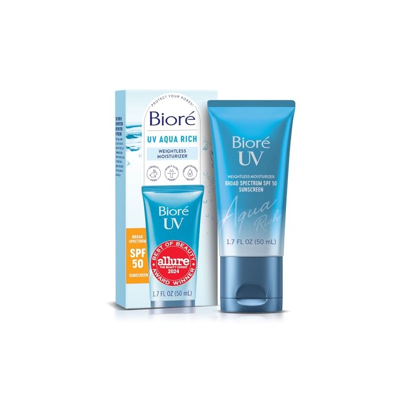 Bioré UV Aqua Rich SPF 50, Humectante Diario y Protector
