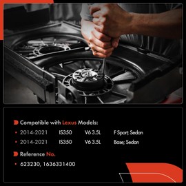 A-Premium Radiator Fan Motor Compatible with Lexus IS350 2014 2015 2016 2017 2018 2019 2020 2021 3.5L