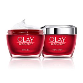 Olay Regenerist Gesichtscreme für Tag und Nacht, 2 Stück, Formel mit Hyaluronsäure, Vitamin B3 und Niacinamid, 24H Feuchtigkeitsspendend, 100 ml (2 x 50 ml)