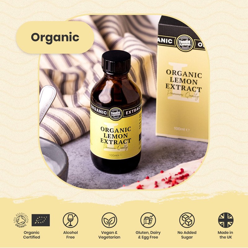 Foodie Flavours Organic Lemon Extract - 100ml