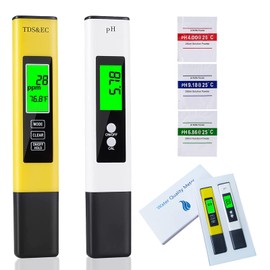 ODAR Medidor de Calidad del Agua 4 en 1 Set(PH&TDS&EC&TEMP), Medidor Digital de Agua de Alta Precisión para Medir la Calidad del Agua,TDS EC PH Probador de Agua para Agua Potable Doméstica,Hidroponía