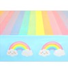 3 Pack Pastel Rainbow Tablecloth for Baby Shower Decorations, Unicorn