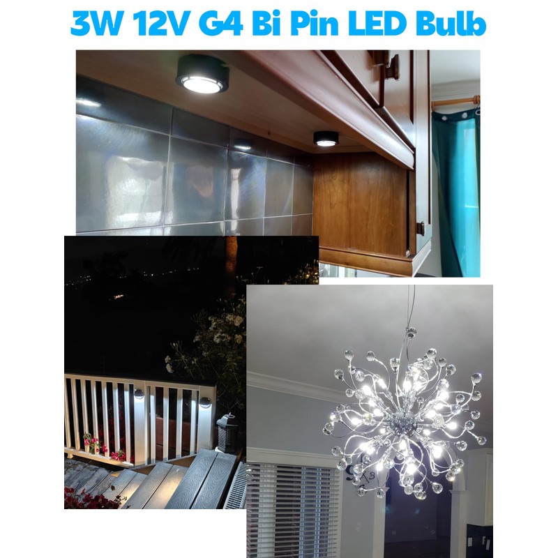 Xyanmc G4 RV Interior LED Bulb 3W Replace 10W/20W/30W, 12V
