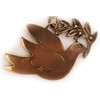 IconsGr Ancient Greek Dove of Peace Keyring with Olive Branch,