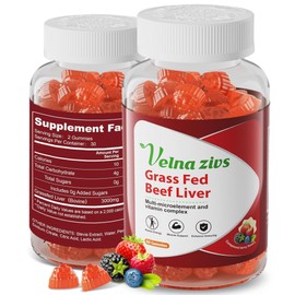 Grass Fed Beef Liver Supplement, Organic Grassfed Beef Liver Gummies for Women, Natural Iron, Vitamin A & B12, Boost Energy and Immunity, Non-GMO, Gluten Free, 60 Counts