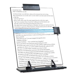 Pinkgarden Desktop Document Holder with 7 Adjustable Angles, Relieves Eyes and Neck Strain, Black Metal Paper Stand When Typing for Reading A4, Letters, Books, Receipts, Music Sheets, Textbooks