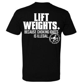 Ironville Lift Weights Weightlifting Soft Blend T Shirt (US, Alpha, X-Large, Regular, Regular, Art on Back - Black)
