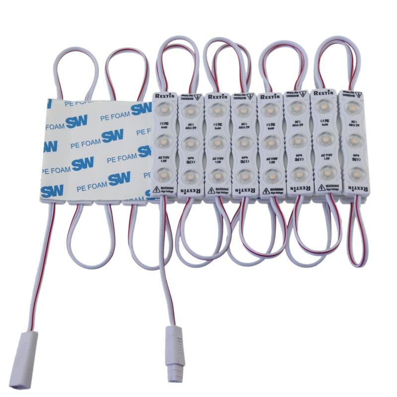 REXTiN Super Bright 100pcs 110V 2835 3 LED Module Storefront