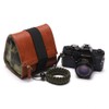 CANPIS Mirrorless Camera Case, Leather Small Camera Bag Lens Pouch,