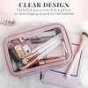 Clear Travel Makeup Bag - Pink