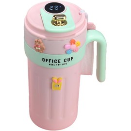 Termo de café con visualización de temperatura, termo portátil para botella de agua LED de café, termo de café grande (450 ml), termo de café