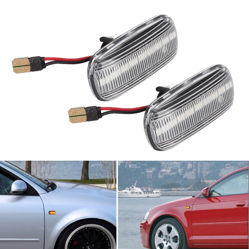 1 Pair Fender Side Marker Lamp Turn Signal Light 12V
