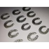 12 Handmade Edible Lucky Silver Horseshoes, Cupcake Sugarpaste Decorations by