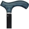 Denim Blue Ash Fritz Walking Cane with Black Beechwood Shaft