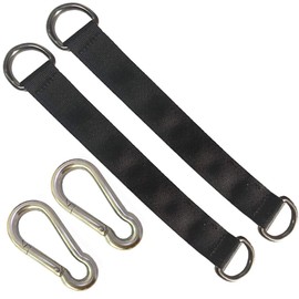 AIVOOF Tree Swing Straps, 2 PCS 25cm / 9.8inches Heavy Duty Hanging Straps Holds 440 lbs with Carabiner Perfect for Hammock, Plank