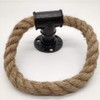 Nautical Towel Ring,Industrial Pipe Rope Towel Ring Wall Mounted Rustic