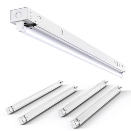 Sunco 4FT LED Strip Light, Workshop Garage Ceiling Lights, Holds 1 Tube Light, Non-Dimmable, Works with Type B Or Hybrid Tubes, Easy Installation, Tombstones Included, Indoor Use, UL 4 Pack.