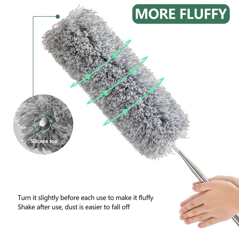 SetSail Dusters for Cleaning, 100-inch Extra-Long Cobweb Duster with Extension